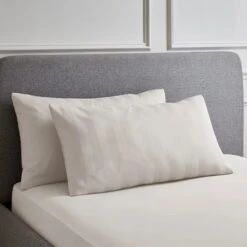 Hotel 230 Thread Count Sateen Stripe Large Standard Pillowcase Pair