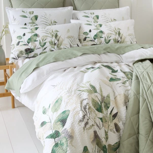 Foliage Seersucker Duvet Cover And Pillowcase Set 15 Foliage Seersucker Duvet Cover And Pillowcase Set - Image 13