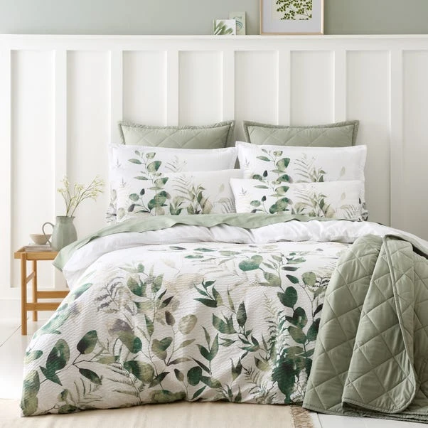 Foliage Seersucker Duvet Cover And Pillowcase Set 8 Foliage Seersucker Duvet Cover And Pillowcase Set - Image 6