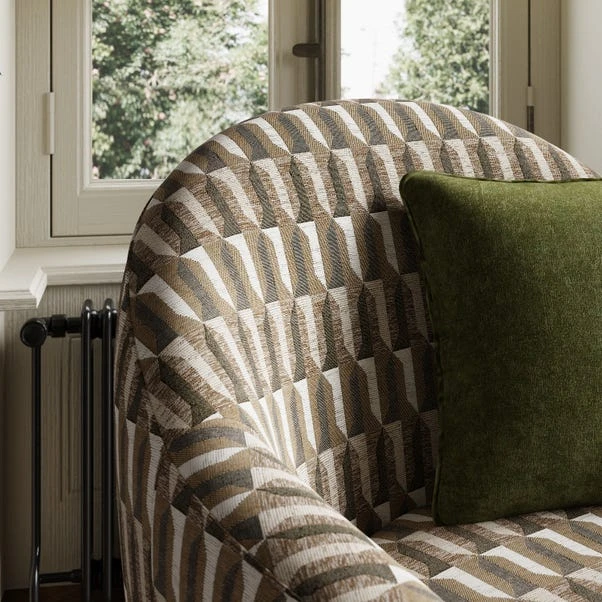 Kaspar Regents Jacquard Tub Chair 5 Kaspar Regents Jacquard Tub Chair - Image 3