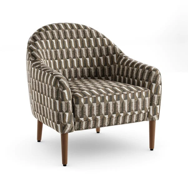 Kaspar Regents Jacquard Tub Chair 8 Kaspar Regents Jacquard Tub Chair - Image 6