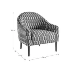 Kaspar Regents Jacquard Tub Chair 19 Kaspar Regents Jacquard Tub Chair -Home Luxe Studio 30930117 alt09