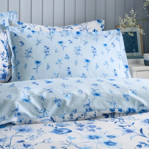 Foxley Ditsy Blue Oxford Pillowcase 3 Foxley Ditsy Blue Oxford Pillowcase