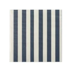 Pack Of 20 Blue & White Striped Paper Napkins