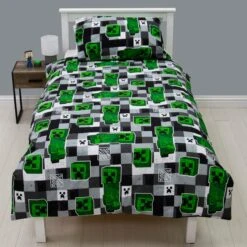 Minecraft Block Check Single Duvet Cover And Pillowcase Set -Home Luxe Studio 30931054 alt02