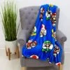 Super Mario Circles Fleece Blanket 2 Super Mario Circles Fleece Blanket -Home Luxe Studio 30931062
