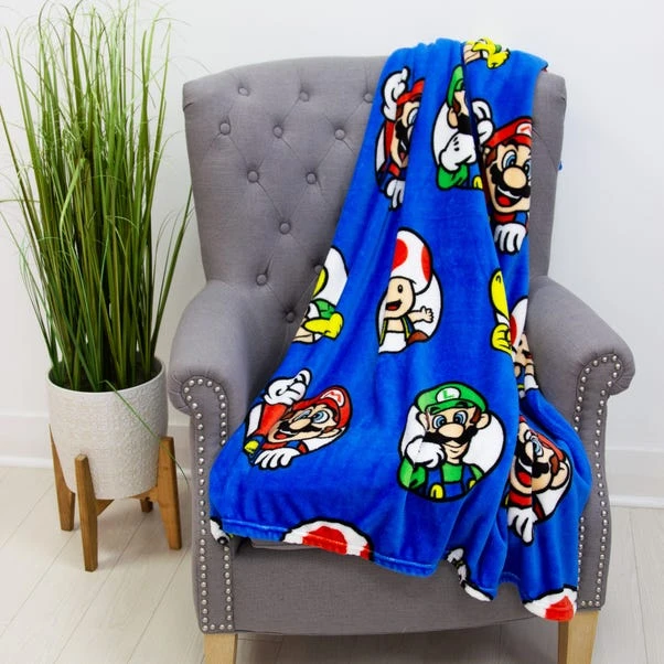 Super Mario Circles Fleece Blanket 3 Super Mario Circles Fleece Blanket