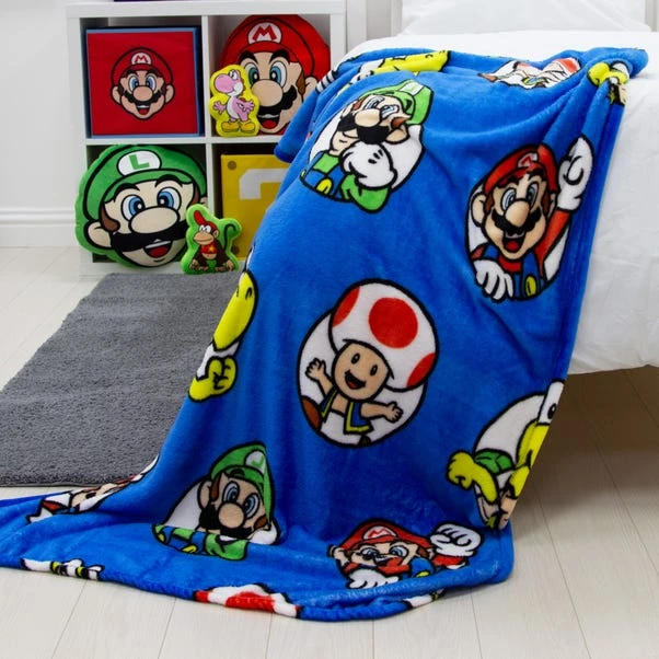 Super Mario Circles Fleece Blanket 4 Super Mario Circles Fleece Blanket - Image 2