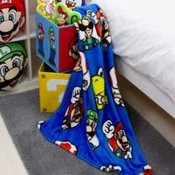 Super Mario Circles Fleece Blanket 9 Super Mario Circles Fleece Blanket -Home Luxe Studio 30931062 alt02