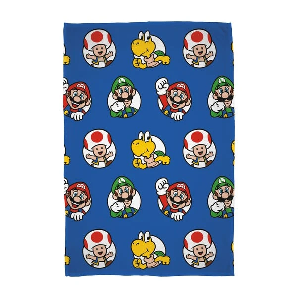 Super Mario Circles Fleece Blanket 7 Super Mario Circles Fleece Blanket - Image 5