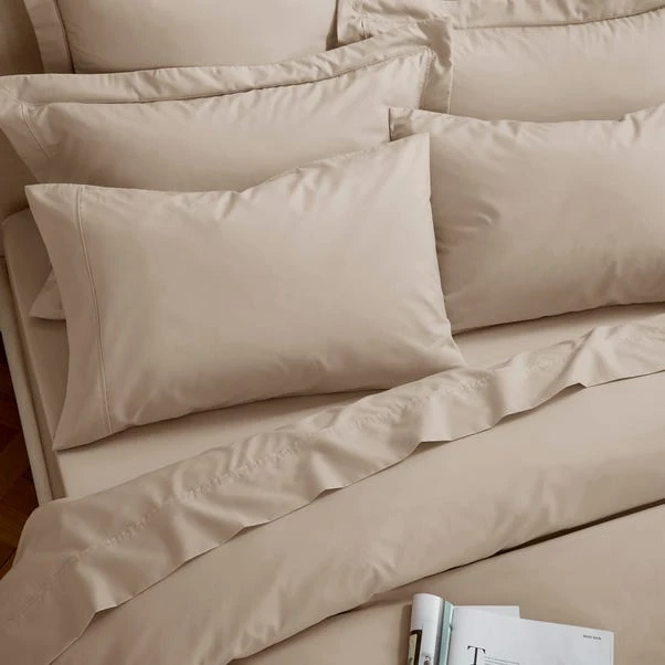 Dorma Crisp & Fresh 400 Thread Count Egyptian Cotton Percale Flat Sheet 11 Dorma Crisp & Fresh 400 Thread Count Egyptian Cotton Percale Flat Sheet - Image 9