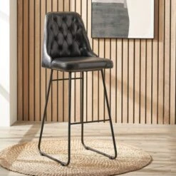 Camillo Diamond Back Bar Stool, Leather 26 Camillo Diamond Back Bar Stool, Leather -Home Luxe Studio 30931584