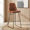 Camillo Diamond Back Bar Stool, Leather 2 Camillo Diamond Back Bar Stool, Leather -Home Luxe Studio 30931586