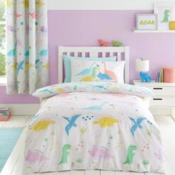 Catherine Lansfield Dinosaur Friends Duvet Cover And Pillowcase Set -Home Luxe Studio 30931771