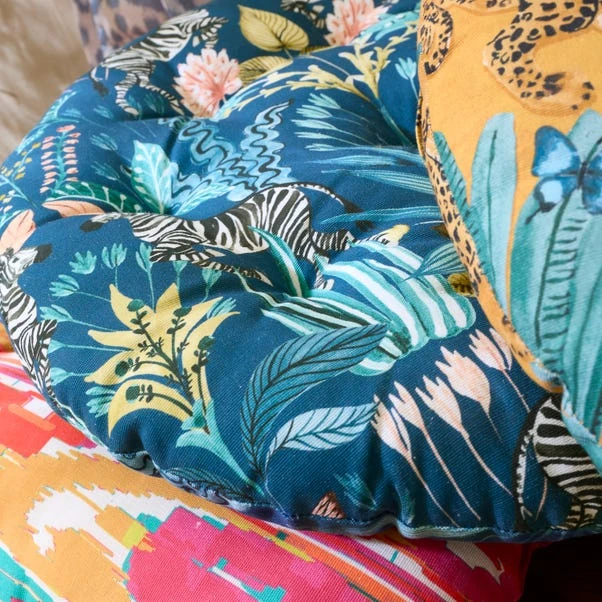 Pink Stripe Ikat Round Seat Pad 7 Pink Stripe Ikat Round Seat Pad - Image 5