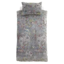 Catherine Lansfield Game Over Fleece Duvet Cover And Pillowcase Set 25 Catherine Lansfield Game Over Fleece Duvet Cover And Pillowcase Set -Home Luxe Studio 30931940 alt07
