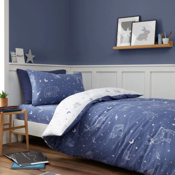 Bianca Starlight Animals Brushed Cotton Duvet Cover And Pillowcase Set 11 Bianca Starlight Animals Brushed Cotton Duvet Cover And Pillowcase Set - Image 9