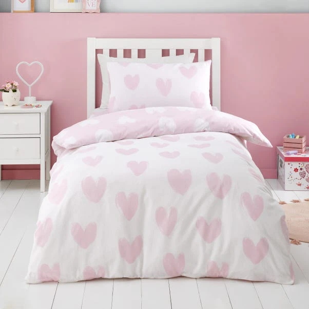 Catherine Lansfield Brushed Hearts Brushed Cotton Duvet Cover And Pillowcase Set 11 Catherine Lansfield Brushed Hearts Brushed Cotton Duvet Cover And Pillowcase Set - Image 9
