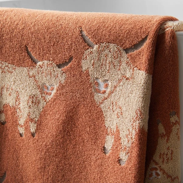 Highland Cow Cotton Towel 8 Highland Cow Cotton Towel - Image 6