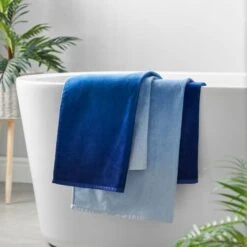 Ombre Blue Cotton Towel -Home Luxe Studio 30932231