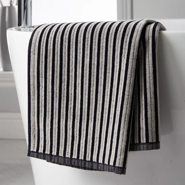 Velour Monochrome Stripe Cotton Hand Towel 3 Velour Monochrome Stripe Cotton Hand Towel