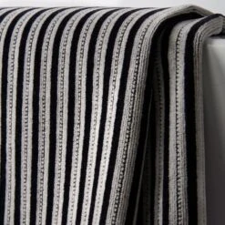 Velour Monochrome Stripe Cotton Hand Towel 7 Velour Monochrome Stripe Cotton Hand Towel -Home Luxe Studio 30932241 alt02
