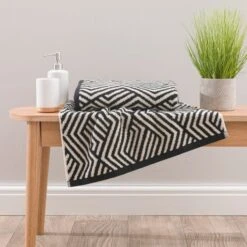 Geo Cotton Towel -Home Luxe Studio 30932347