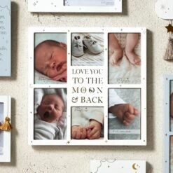 Bambino Moon And Back Grey Collage Multi Photo Frame