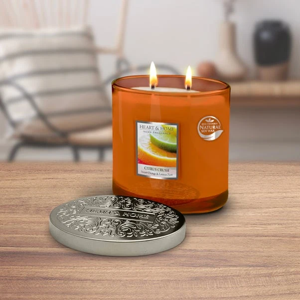 Heart And Home Ellipse Citrus Crush Multi Wick Candle 3 Heart And Home Ellipse Citrus Crush Multi Wick Candle