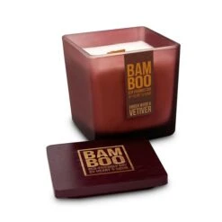 Heart And Home Bamboo Amber Wood & Vetiver Jar Candle -Home Luxe Studio 30933035 alt02