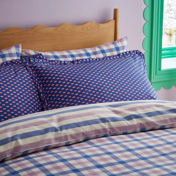 Sophie Robinson Dash Dot 100% Cotton Standard Pillowcase Pair 3 Sophie Robinson Dash Dot 100% Cotton Standard Pillowcase Pair