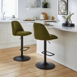 Delaney Adjustable Height Barstool, Velvet -Home Luxe Studio 30933524 alt01