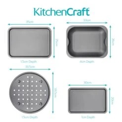 Kitchen Craft Set Of 4 Non-Stick Roasting And Baking Trays -Home Luxe Studio 30934082 alt02