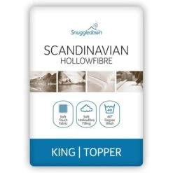 Snuggledown Scandinavian Hollowfibre Mattress Topper 18 Snuggledown Scandinavian Hollowfibre Mattress Topper -Home Luxe Studio 30934448 alt01