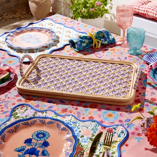 Sophie Robinson Pavilion Woven Lilac Tray 3 Sophie Robinson Pavilion Woven Lilac Tray