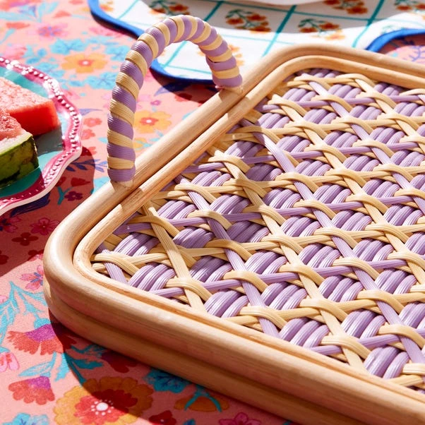 Sophie Robinson Pavilion Woven Lilac Tray 5 Sophie Robinson Pavilion Woven Lilac Tray - Image 3