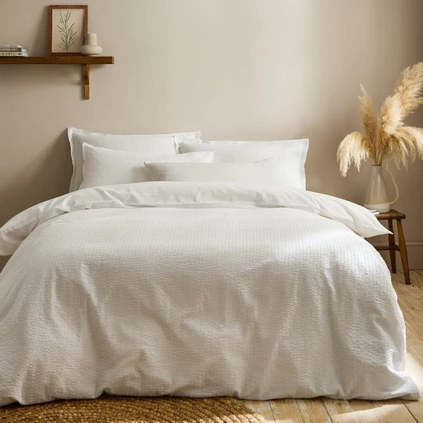 Seersucker Woven Cotton Duvet Cover & Pillowcase Set 15 Seersucker Woven Cotton Duvet Cover & Pillowcase Set - Image 13