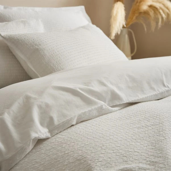 Seersucker Woven Cotton Duvet Cover & Pillowcase Set 16 Seersucker Woven Cotton Duvet Cover & Pillowcase Set - Image 14
