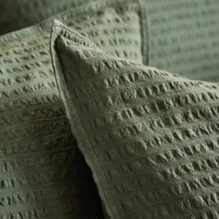 Seersucker Woven Cotton Duvet Cover & Pillowcase Set 32 Seersucker Woven Cotton Duvet Cover & Pillowcase Set -Home Luxe Studio 30934693 alt04