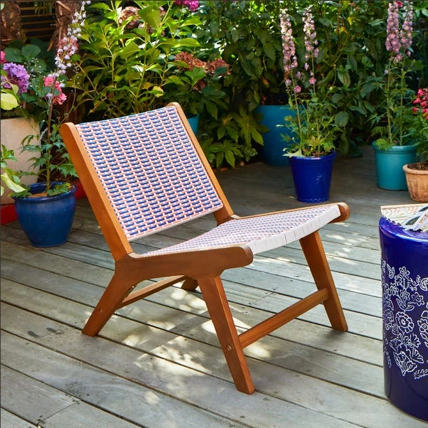 Sophie Robinson Coral & Cobalt Pavilion Deck Chair 3 Sophie Robinson Coral & Cobalt Pavilion Deck Chair