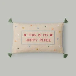 This Is My Happy Place Hearts Rectangular Cushion -Home Luxe Studio 30935266 alt02