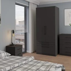 Harmony Foster Double 3 Drawer Wardrobe 30 Harmony Foster Double 3 Drawer Wardrobe -Home Luxe Studio 30935451