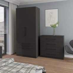 Harmony Foster Double 3 Drawer Wardrobe 31 Harmony Foster Double 3 Drawer Wardrobe -Home Luxe Studio 30935451 alt01