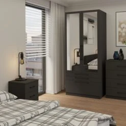 Harmony Foster Double 3 Drawer Wardrobe