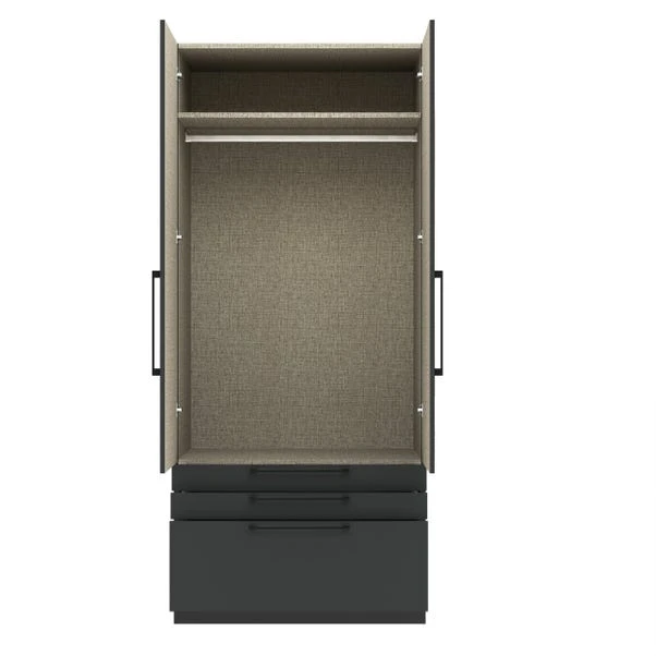 Harmony Foster Double 3 Drawer Wardrobe 7 Harmony Foster Double 3 Drawer Wardrobe - Image 5