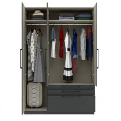 Harmony Foster Triple 3 Drawer Wardrobe 41 Harmony Foster Triple 3 Drawer Wardrobe -Home Luxe Studio 30935458 alt05