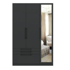 Harmony Foster Triple 3 Drawer Wardrobe 30 Harmony Foster Triple 3 Drawer Wardrobe -Home Luxe Studio 30935459 alt02