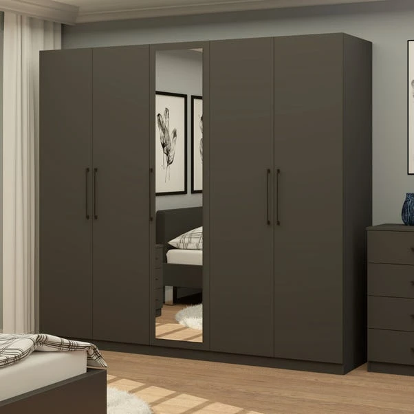 Harmony Foster 5 Door Wardrobe 4 Harmony Foster 5 Door Wardrobe - Image 2