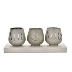Amore Mr And Mrs Triple Tealight Holder -Home Luxe Studio 30937109 alt02