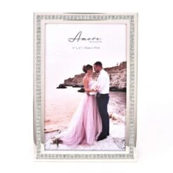 Amore Silver Sparkle Border Photo Frame 9 Amore Silver Sparkle Border Photo Frame -Home Luxe Studio 30937158